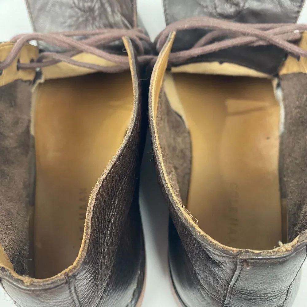 Cole Haan Men's Brown Leather Glenn Chukka Boots Size 12 M‎ Shoes Pre Owned